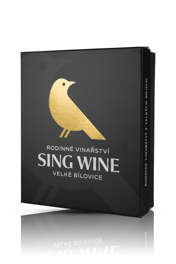 Krabička SING WINE 2 vína (Ryzlink rýnský 2024, Frankovka 2023) + 2 skleničky - Víno tiché Tiché