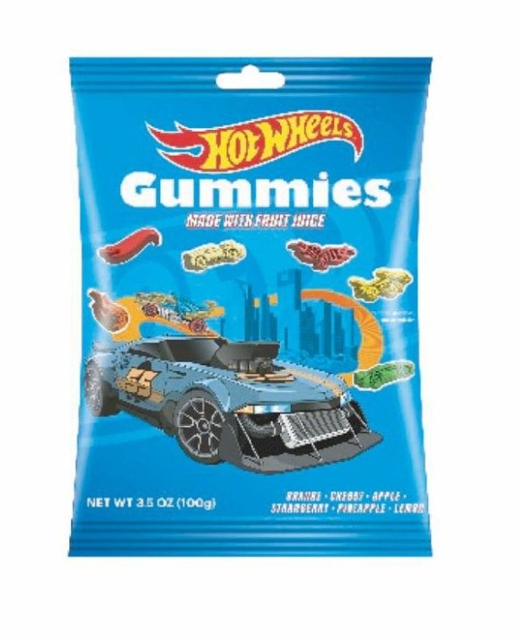 Želé Hot Wheels v sáčku 100 g - Delikatesy, dárky Delikatesy