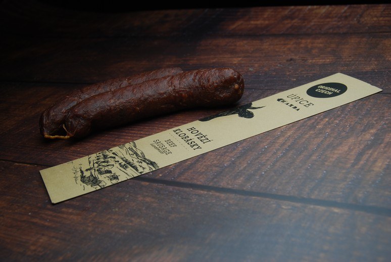 Klobáska hovězí fermentovaná (0,180 kg) - Delikatesy, dárky Ostatní delikatesy