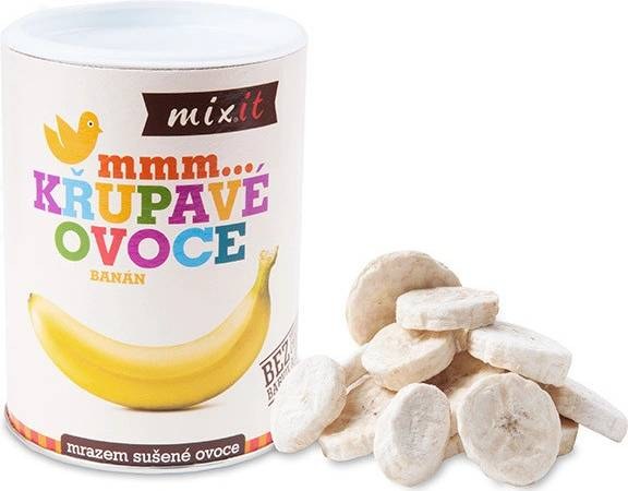 Banán mrazem sušený 130 g MIXIT (křupavé ovoce) Banán mrazem sušený 130 g MIXIT (křupavé ovoce) - Delikatesy, dárky Delikatesy
