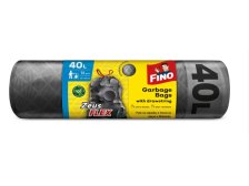 Pytle na odpadky FINO FLEX Zeus zatahovací 40 l role=12 ks, ultra elastické, černé