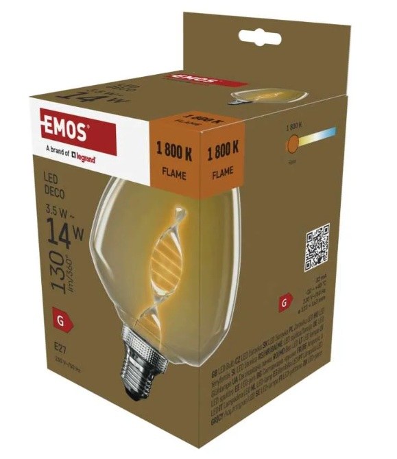 Žárovka LED Z59D01 DECO S123 DNA 3,5 W 130 lm E27 WW Žárovka LED Z59D01 DECO S123 DNA 3,5 W 130 lm E27 WW - Vybavení pro dům a domácnost Svítilny, žárovky, elektrické přísl.