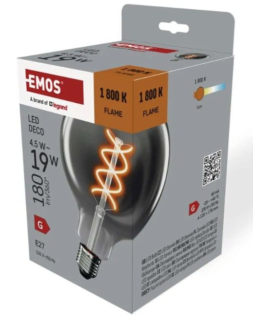 Žárovka LED Z58311 DECO G125 SMOKED 4,5 W 180 lm E27 WW Žárovka LED Z58311 DECO G125 SMOKED 4,5 W 180 lm E27 WW - Vybavení pro dům a domácnost Svítilny, žárovky, elektrické přísl.