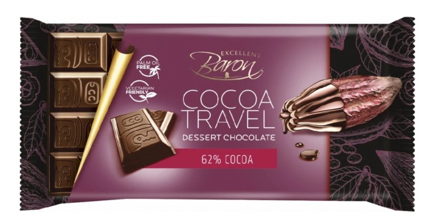 Čokoláda Cocoa travel hořká 62% 90 g