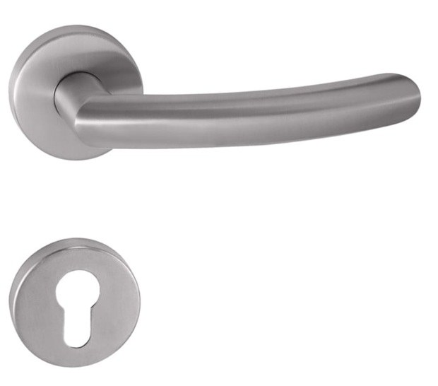 Kování rozetové NERO-R 2233 klika/klika vložka broušená nerez BN Kování rozetové NERO-R 2233 klika/klika vložka broušená nerez BN - Kliky, okenní a dveřní kování, panty Kování dveřní Kování dveřní mezip. chrom, nikl, nerez