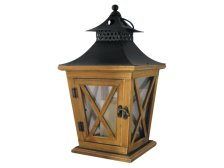 Lampa MagicHome LW8680, 19 x 19 x 36 cm, LED, baterie 3 x AA, dřevo