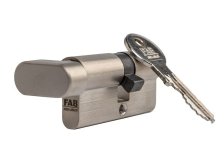 Vložka cylindrická s knoflíkem FAB HOME 2H.02/DNs KO 30+40K 3 klíče nikl satén