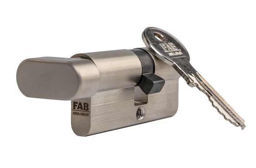 Vložka cylindrická s knoflíkem FAB HOME 2H.02/DNs KO 30+40K 3 klíče nikl satén - Vložky,zámky,klíče,frézky Vložky cylindrické Vložky stavební