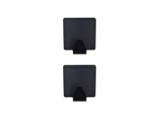 Věšák samolepící čtverec" 35 x 35 mm výška 50 mm černý mat balení 2 ks