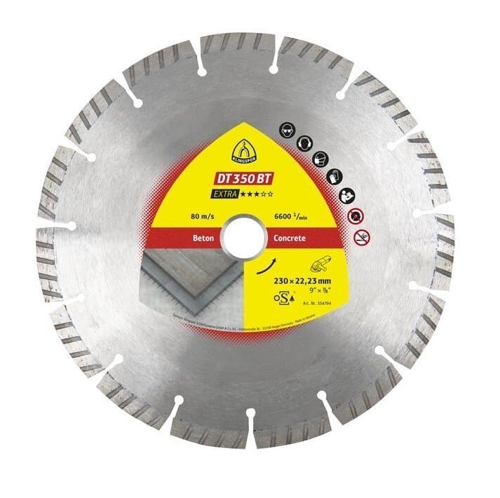 Kotouč diamantový DT 350 BT 230 x 2,6 x 22,23 mm 15 segmentů 42 x 2,6 x 10 mm, Standard Turbo - Brusivo, vrtáky, závitořezy, kartáče Brusné a řezací materiály Kotouče diamantové