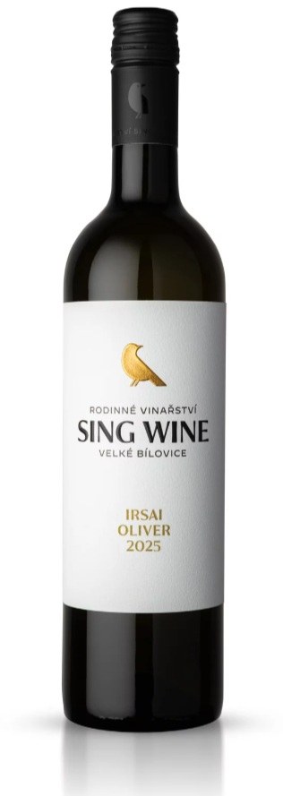 Víno Irsai Oliver 2025 jakostní polosuché, 0,75 l č. š. 01-25, alk.12 % - Víno tiché Tiché Bílé