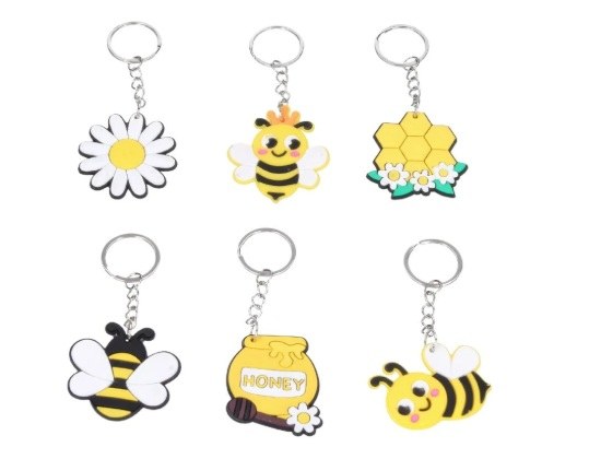Přívěsek Včela placatá gumová - Vybavení pro dům a domácnost Přívěsky, klíčenky, rozlišovače