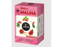 Čaj šípek a malina, 20 x 2 g Leros