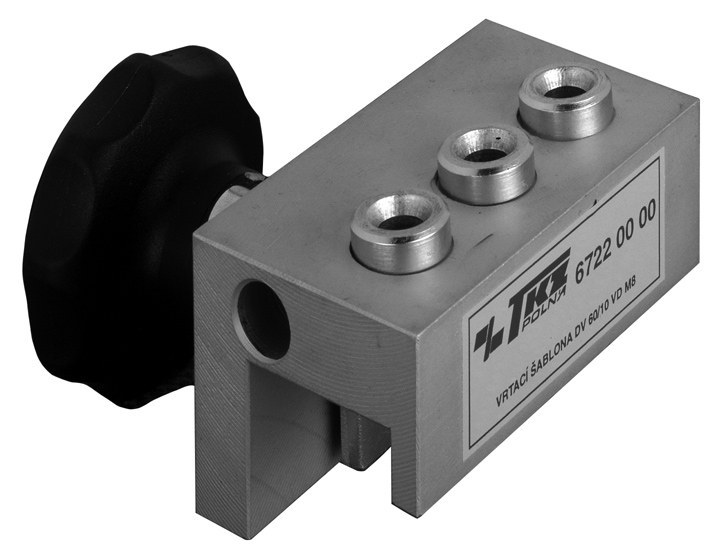 Šablona vrtací 60/10 VD M8 elox Šablona vrtací 60/10 VD M8 elox - Kliky, okenní a dveřní kování, panty Závěsy (panty) Závěsy - krytky, návleky, šablony