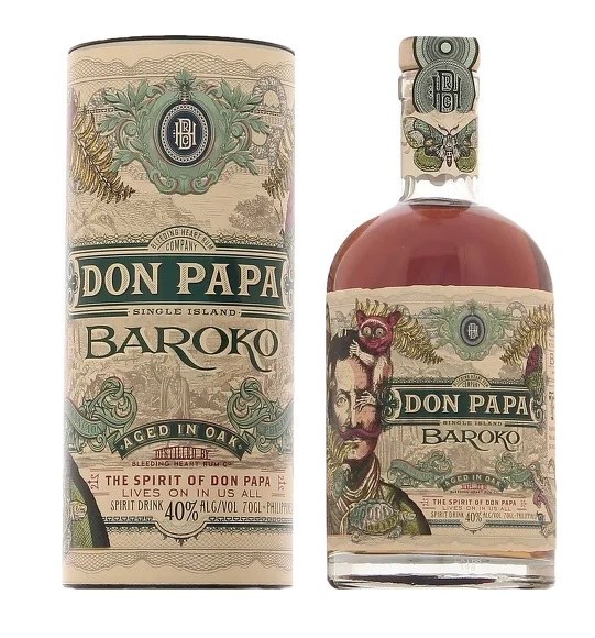 Rum Don Papa Baroko 0,7 l 40% box Rum Don Papa Baroko 0,7 l 40% box - Whisky, destiláty, likéry Rum