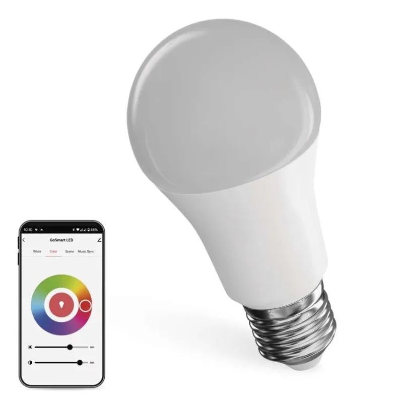 Žárovka chytrá LED ZQW515R GoSmart A60 11 W (75 W) 1050 lm WIFI RGBCCT stmívatelná - Vybavení pro dům a domácnost Svítilny, žárovky, elektrické přísl.
