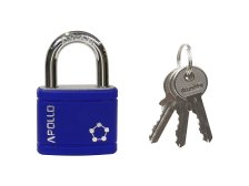 Zámek visací ocelový RV.APOLLO.40.MOD modrý (balení 6 ks)