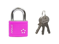 Zámek visací ocelový RV.APOLLO.40.RUZ růžový (balení 6 ks)