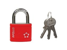 Zámek visací ocelový RV.APOLLO.40.CRV červený (balení 6 ks)