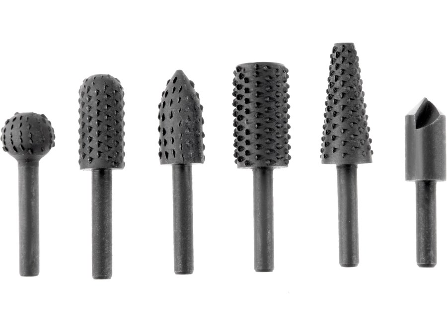 Rašple rotační do dřeva, sada 6 ks, EXTOL PREMIUM Rašple rotační do dřeva, sada 6 ks, EXTOL PREMIUM - Nářadí ruční a elektrické, měřidla Nářadí ruční Pilníky, rašple, dláta, hoblíky