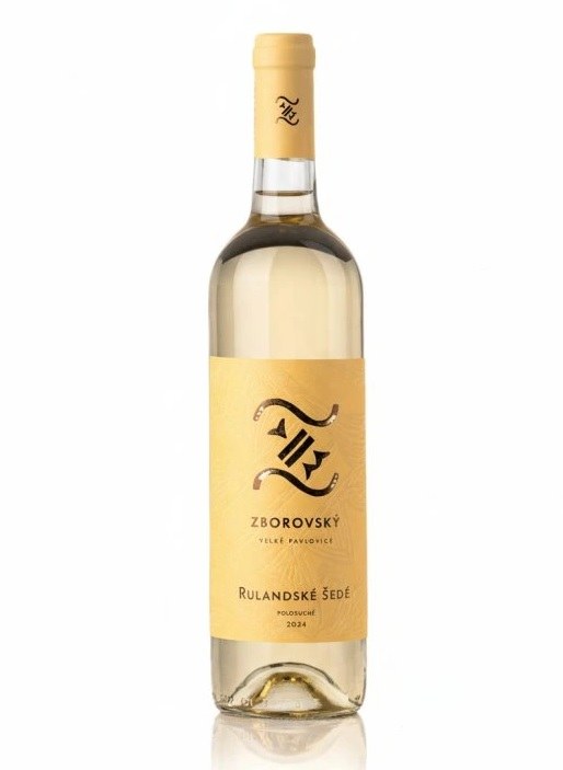 Víno Rulandské šedé 2024 jakostní polosuché, 0,75 l č. š. 2724, alk. 13,5 % - Víno tiché Tiché Bílé