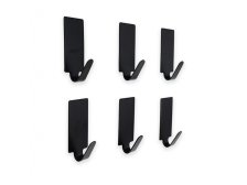 Věšák samolepící 15 x 35 mm černý mat balení 6 ks ESO