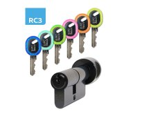 Vložka bezpečnostní s knoflíkem EURO SECURE ES.K30/30 černá BT3 + rozlišovače