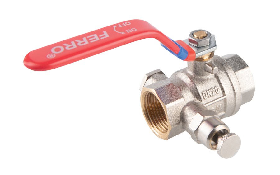 Kohout plnoprůtočný s vypouštěním, páka MM 1/2" - Zednické nářadí, zahrada, nádoby Hadicové spojky, šroubení, spony Vodní, hadicové armatury Ventily kulové, kohouty, sací koše