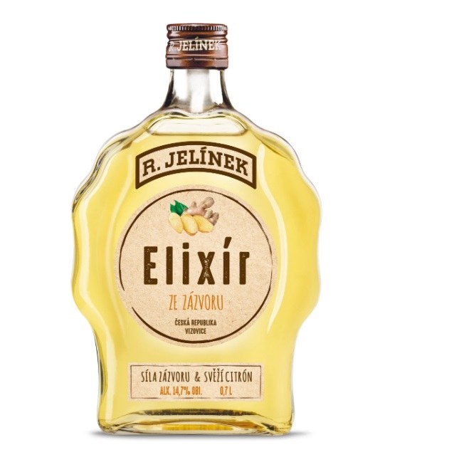 Elixír ze zázvoru 0,7 l alk. 14,7% Rudolf Jelínek - Whisky, destiláty, likéry Likér
