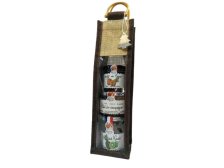 Taška dárková s francouzskými produkty karamelizovaná cibulka, venkovská terina, džem ananas a kiwi