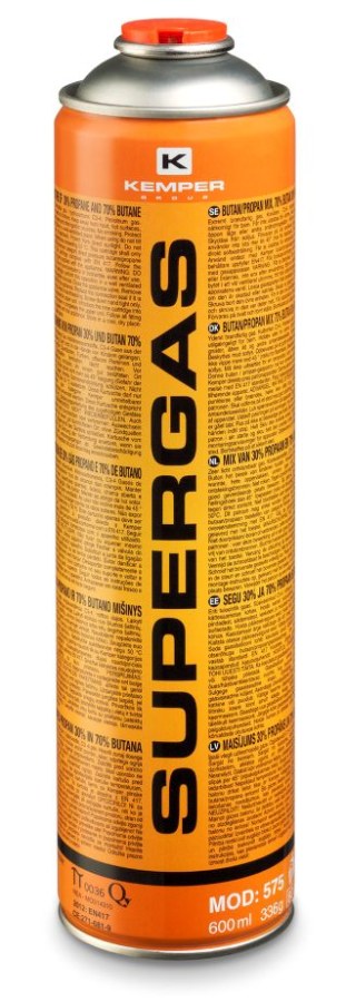 Kartuš plynová 600 ml (330 g) KEMPER-SUPERGAS - Mazací, pneu a PB technika PB technika, agregáty, přísl. PB vařiče, campingové spotř., přísl.