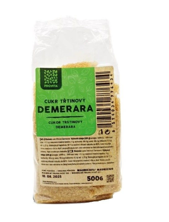 Cukr třtinový Demerara 500 g, PROVITA - Delikatesy, dárky Delikatesy