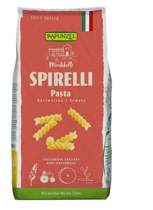 Těstoviny semolinové spirálky 500 g BIO RAPUNZEL - Delikatesy, dárky Ostatní delikatesy