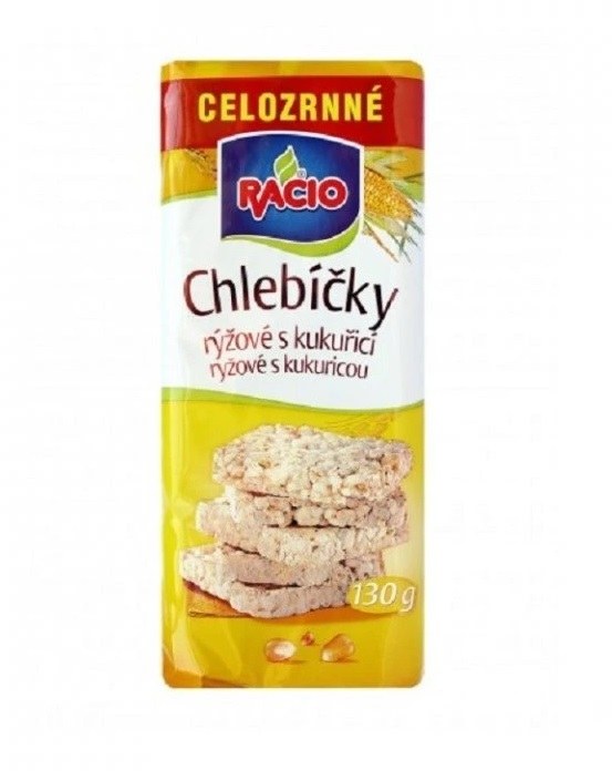 Chlebíčky rýžové s kukuřicí bezlepková 130 g RACIO - Delikatesy, dárky Delikatesy