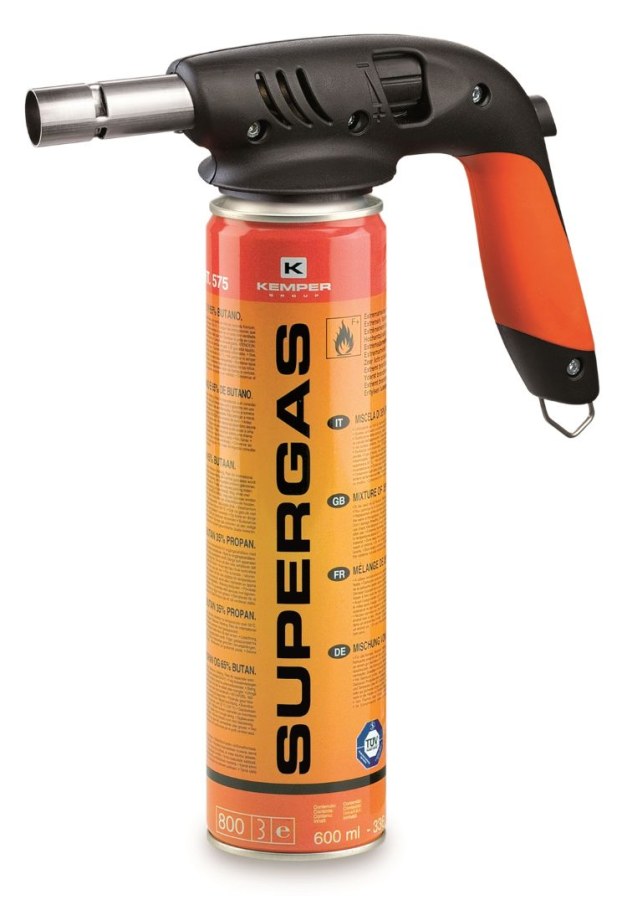 Hořák pájecí piezo + kartuš plynová 600 ml (330 g) KEMPER SUPERGAS - Mazací, pneu a PB technika PB technika, agregáty, přísl. PB hořáky, pájedla, příslušenství