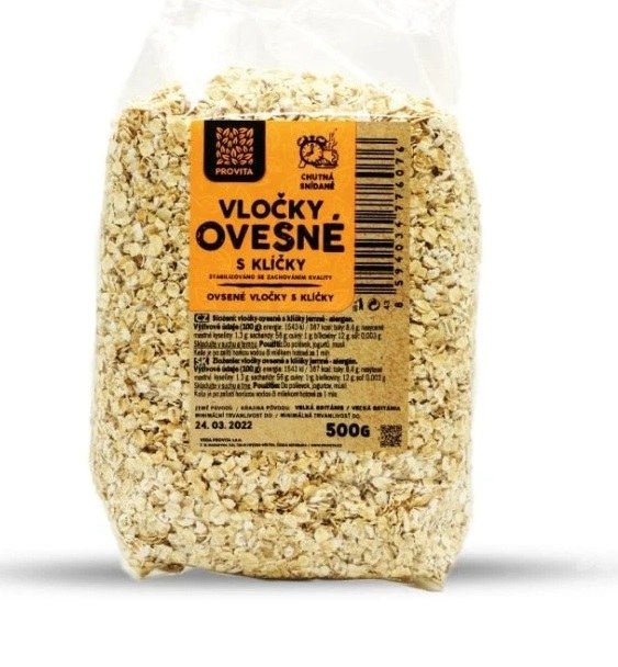 Vločky ovesné s klíčky 500 g PROVITA Vločky ovesné s klíčky 500 g PROVITA - Delikatesy, dárky Delikatesy