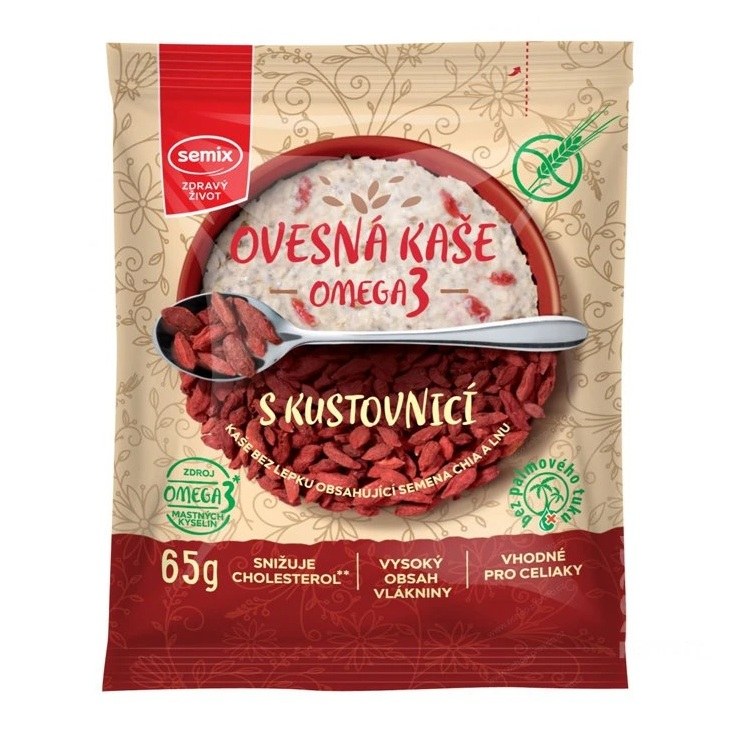 Kaše ovesná Omega3 kustovnice, bez lepku, 65 g, SEMIX