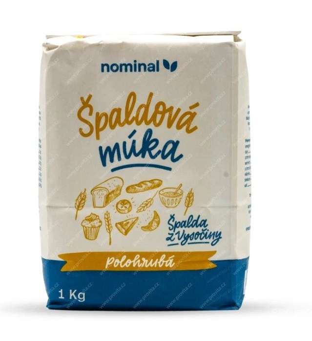 Mouka špaldová polohrubá 1 kg NOMINAL - Delikatesy, dárky Ostatní delikatesy