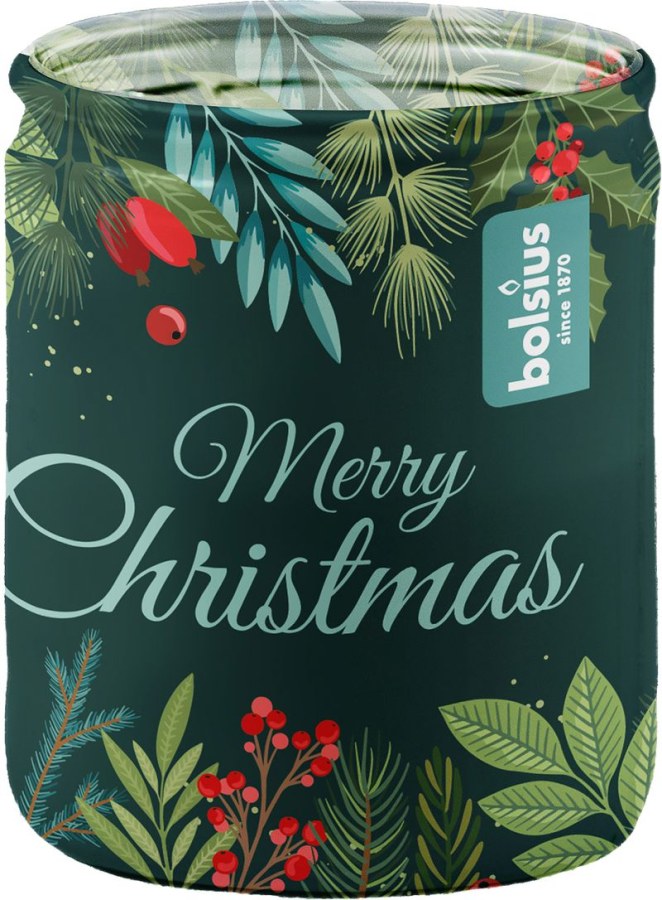 Svíčka vánoční vonná Bolsius Glass Candle Vanilka - Vybavení pro dům a domácnost Grily, krby, kamna a příslušenství