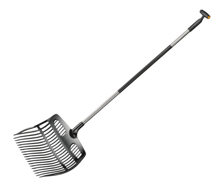 Hrábě lopatové 48 cm/150 cm, ERGONOMIC 1077116 FISKARS - Zednické nářadí, zahrada, nádoby Nářadí a pomůcky hospodářské Hrábě, kosy, srpy, příslušenství