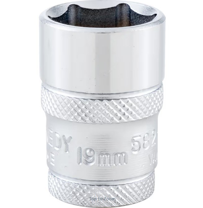 Hlavice nástrčná 6-hranná 1/2" metrická 19 mm - Nářadí ruční a elektrické, měřidla Nářadí ruční Klíče, hlavice nástrčné