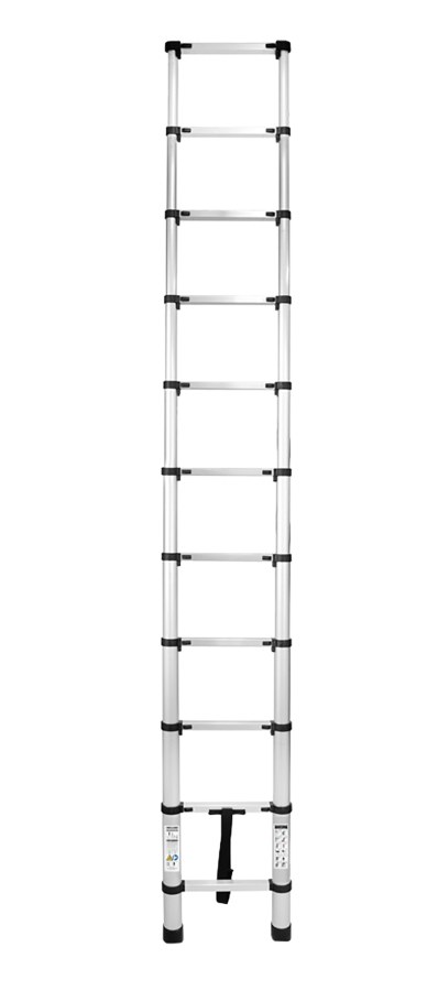 Žebřík teleskopický, 3,2 m, 1 x 11, max. 125 kg, Strend Pro - Žebříky, manipul.technika, kolečka Žebříky Žebříky hliníkové