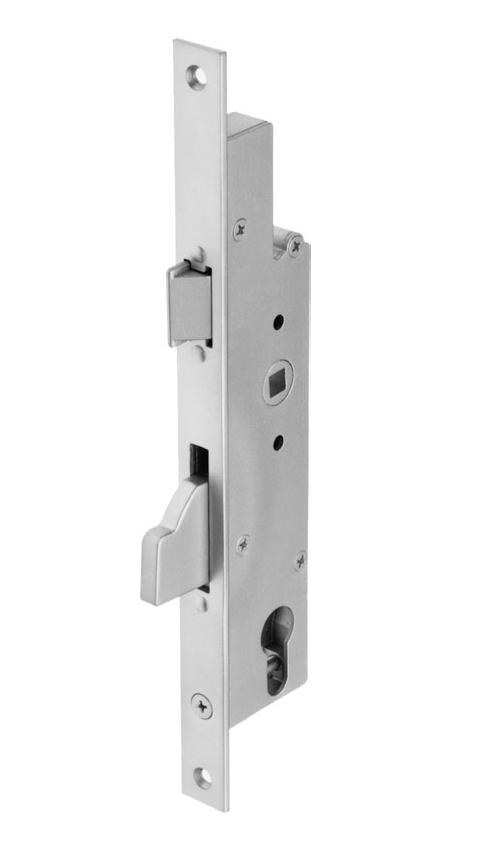 Zámek zadlabací SOBINCO rovné čelo, vložka 92 mm dorn 35 mm, 20 x 9,5 mm P-L bílý zinek - Vložky,zámky,klíče,frézky Zámky zadlabací, příslušenství Zámky zadlabací dveřní