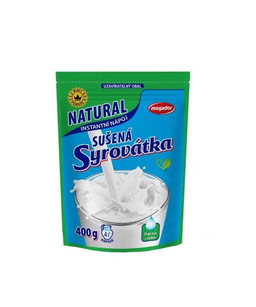Syrovátka sušená Natural 400 g doypack MOGADOR - Doplňky stravy, proteinové výrobky