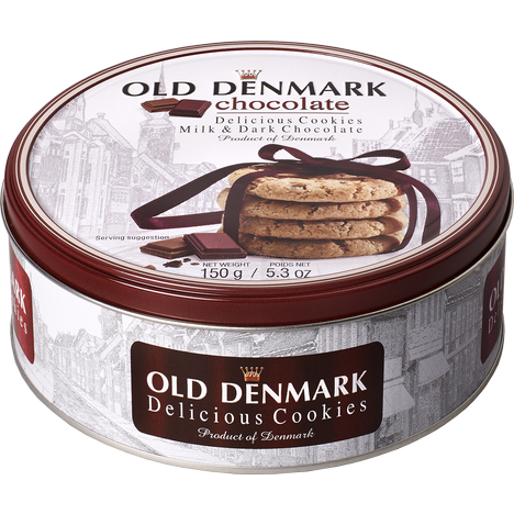 Sušenky dánské v plechové krabici JACOBSEN Old Denmark 150 g - Delikatesy Čokolády, bonbony, sladkosti