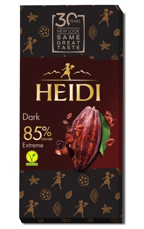 Čokoláda hořká 85% Extreme 80 g HEIDI - Delikatesy Čokolády, bonbony, sladkosti