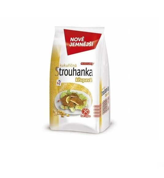Strouhanka kukuřičná křupavá, bezlepková, 200 g, EXTRUDO, NATURAL - Trvanlivé potraviny