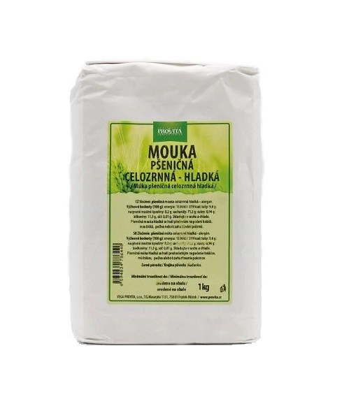 Mouka pšeničná celozrnná hladká, 1 kg PROVITA - Trvanlivé potraviny