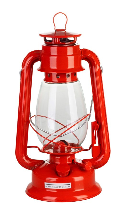Lucerna na petrolej, 300 mm, červená - Vybavení pro dům a domácnost Svítilny, žárovky, elektrické přísl.