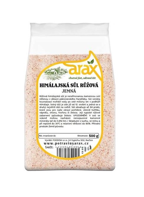 Sůl Himalájská jemná růžová 500 g - Koření, dochucovadla, sladidla